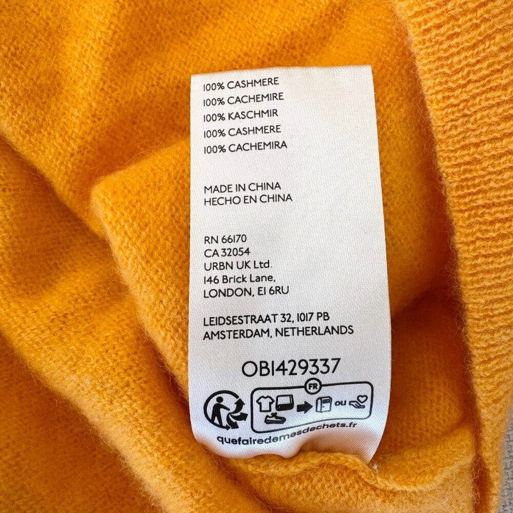 Free People Pearl Cashmere Sweater Cardigan Orange Large - Picture 5 of 7